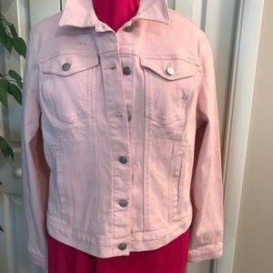 Lt Pink denim jacket, size 3X